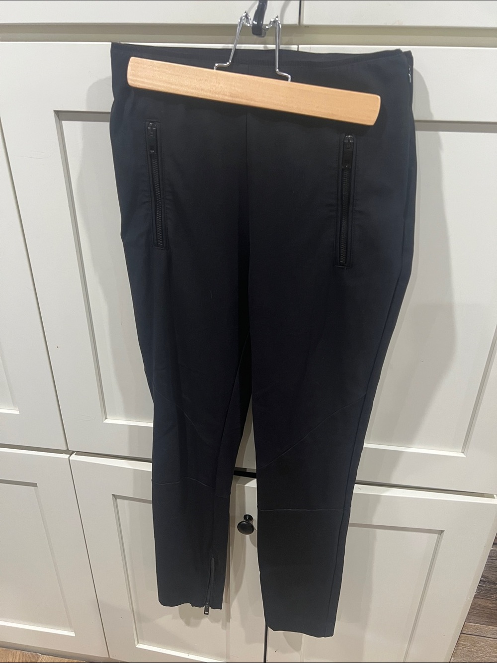 Rag & Bone 108879 Black Stretch Side Zip Pocket Ankle Pants size 4 made in USA